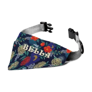 Personalized Dog Scarf, Large - Floral