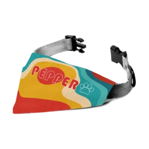 Personalized Dog Scarf, Large - Retro