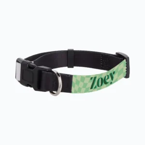 Personalized Adjustable Pet Collar, 10"-12"x.625" - Checkered