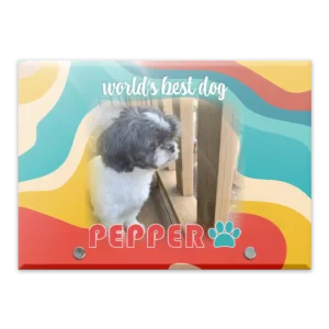 Glass Plaque - Large Landscape - Retro