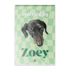 Glass Plaque - Small Portrait - Checkered