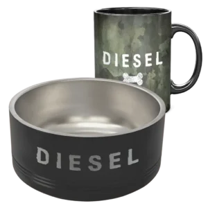 Pet Bowl and Matching Coffee Mug - Camo