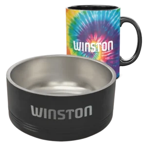 Pet Bowl and Matching Coffee Mug - Tiedye