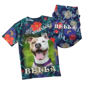 Pet Shirt and Matching My T Shirt - Floral