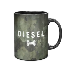 Personalized Black Coffee Mug, 15oz - Camo