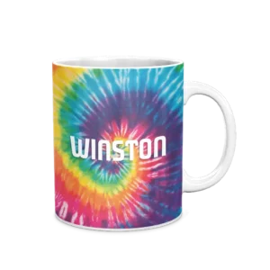 Personalized White Coffee Mug, 11oz - Tiedye