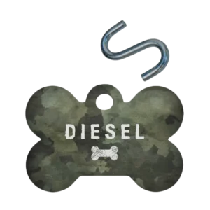 Personalized Bone Pet Tag - Camo