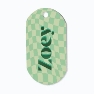 Personalized Pet Tag - Checkered