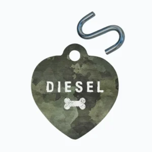 Personalized Heart Pet Tag - Camo