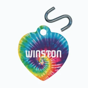 Personalized Heart Pet Tag - Tiedye