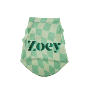 Personalized Pet Pullover White T Shirt - Checkered