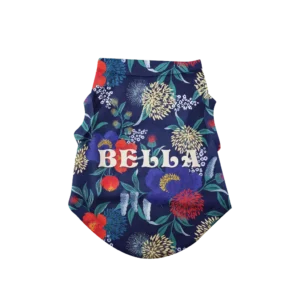 Personalized Pet Pullover White T Shirt - Floral