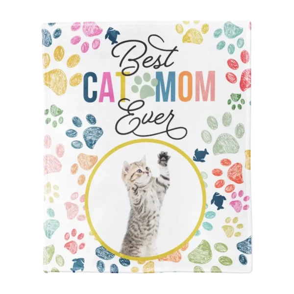 Personalized Pet Blanket, Large - Colorful (Cat)