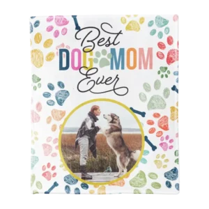Personalized Pet Blanket, Large - Colorful (Dog)
