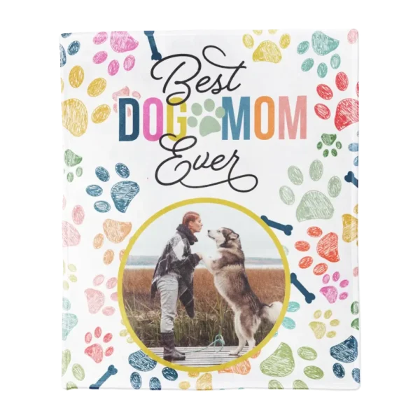 Personalized Pet Blanket, Large - Colorful (Dog)