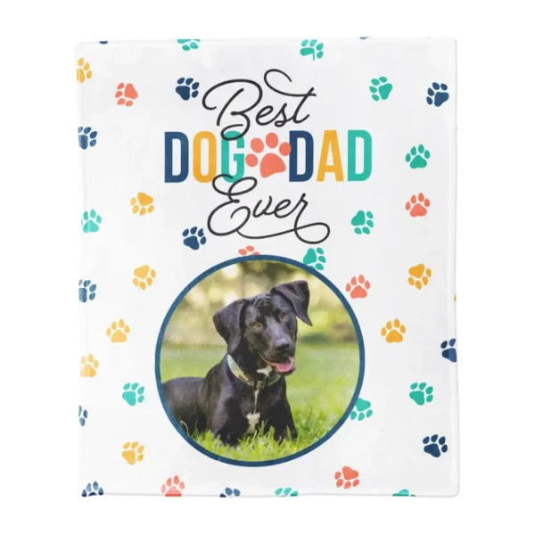 Personalized Pet Blanket, Large - Dog Paws