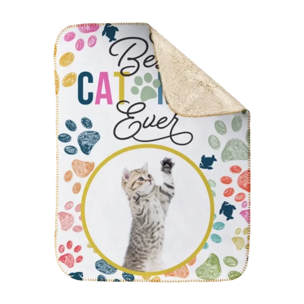 Personalized Pet Blanket, Small - Colorful (Cat)