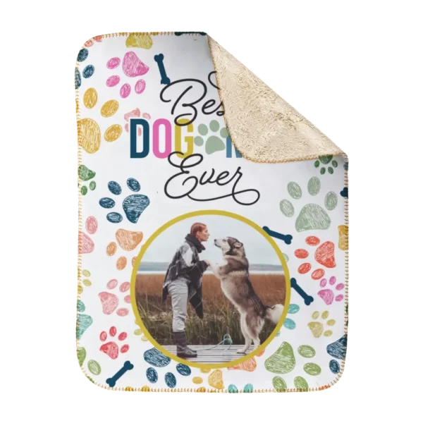 Personalized Pet Blanket, Small - Colorful (Dog)