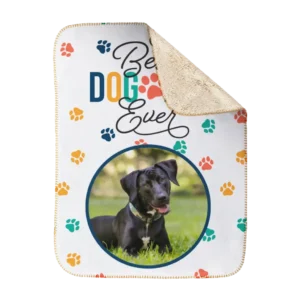 Personalized Pet Blanket, Small - Dog Paws
