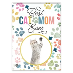 Glass Plaque - Large Portrait - Colorful (Cat)