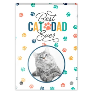 Glass Plaque - Large Portrait - Cat Paws