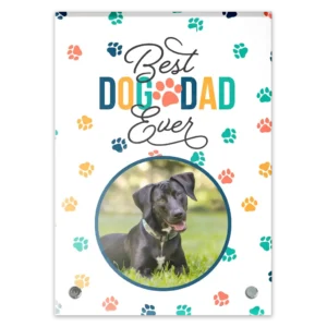 Glass Plaque - Large Portrait - Dog Paws