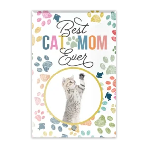 Glass Plaque - Small Portrait - Colorful (Cat)