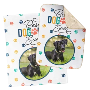 Personalized Blanket and Matching Pet Blanket - Dog Paws
