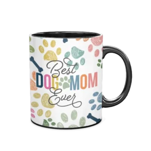 Personalized Black Coffee Mug, 11oz - Colorful (Dogs)