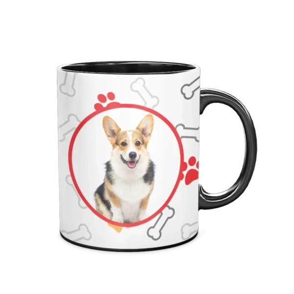 Personalized Black Coffee Mug, 11oz - Gray - Image 2