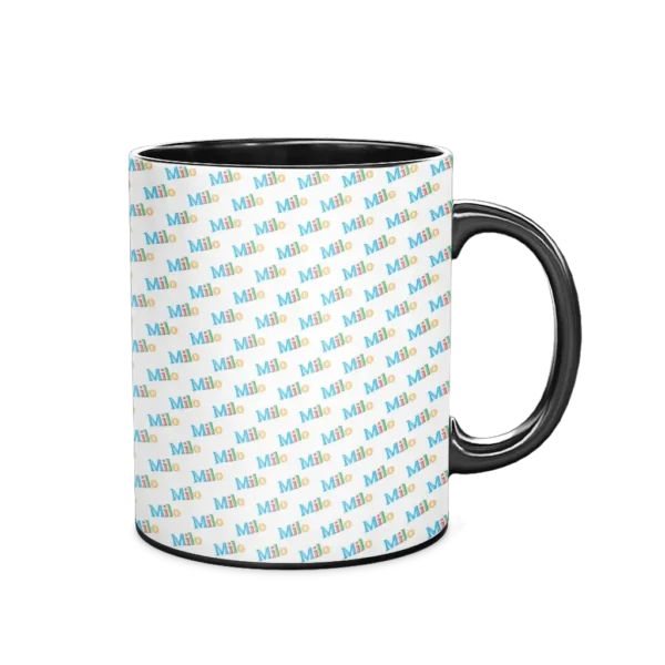 Personalized Black Coffee Mug, 11oz - Pattern - Image 2