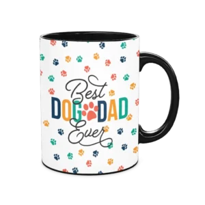 Personalized Black Coffee Mug, 15oz - Dog Paws