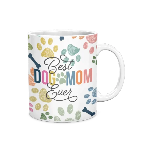 Personalized White Coffee Mug, 11oz - Colorful (Dogs)