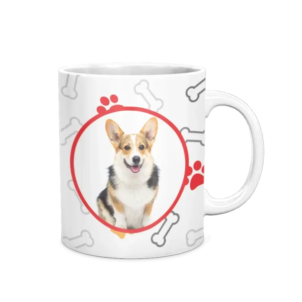 Personalized White Coffee Mug, 11oz - Gray - Image 2