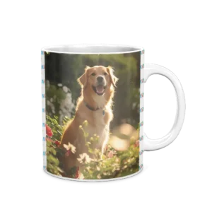 Personalized White Coffee Mug, 11oz - Pattern