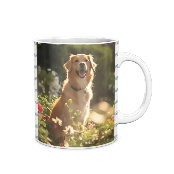 Personalized White Coffee Mug, 11oz - Pattern