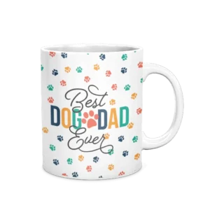 Personalized White Coffee Mug, 11oz - Dog Paws