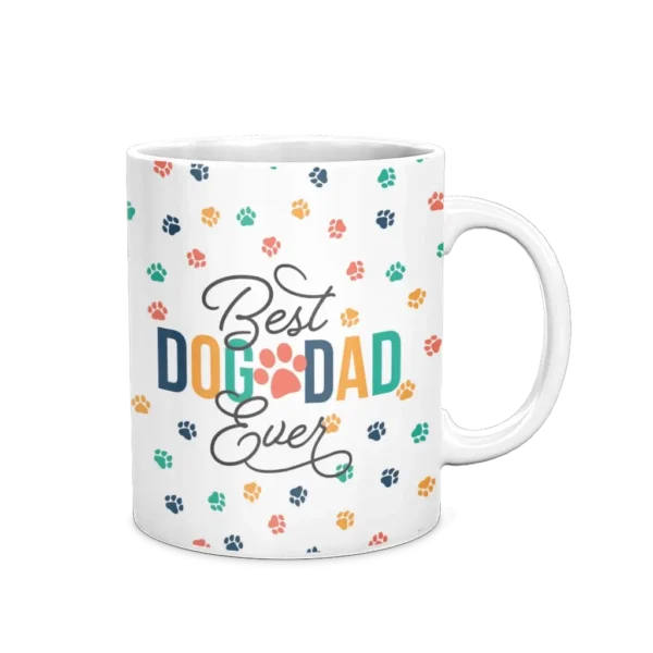 Personalized White Coffee Mug, 11oz - Dog Paws