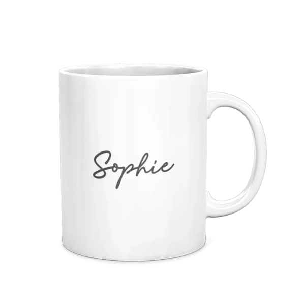 Personalized White Coffee Mug, 11oz - Sophie - Image 2