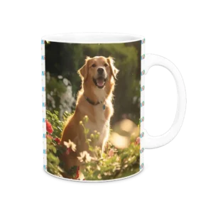 Personalized White Coffee Mug, 15oz - Pattern