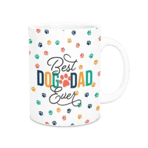 Personalized White Coffee Mug, 15oz - Dog Paws