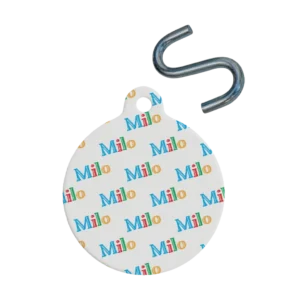 Personalized Circle Pet Tag - Pattern