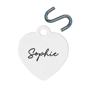 Personalized Heart Pet Tag - Sophie