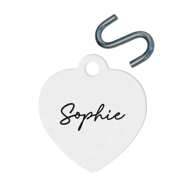 Personalized Heart Pet Tag - Sophie