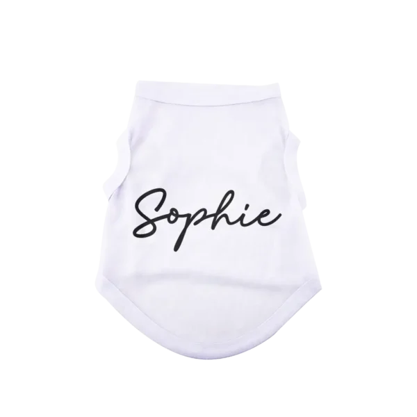 Personalized Pet Pullover White T Shirt - Sophie